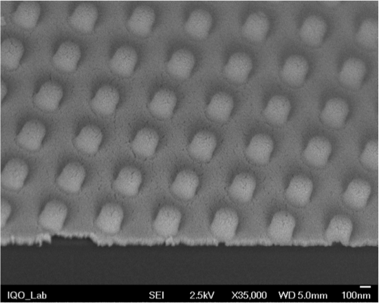 Nano imprinted anti reflective coating. SEM