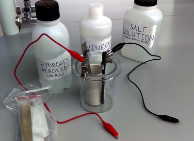 A battery from household chemicals