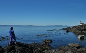 The author on San Juan Island reflecting on a clean energy future.
