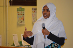 CEI Graduate Fellow Ahlmahz Negash worked with faculty member Daniel Kirschen on a pricing model to help determine the value of solar. The goal is to determine a fair pricing model where consumers and utilities share the cost of the integrating renewable energy into the grid. Negash shared her research with numerous stakeholders including Snohomish County Public Utilities District and Solar Washington. (Photo courtesy Solar Washington)