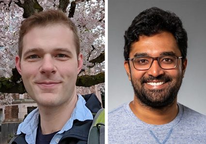 Headshots of researchers Johannes Froch and Praneeth Chakravarthula