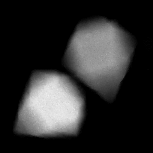 microscope image of two quantum dots