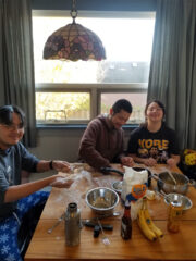 From left: Connor Dalton's roommates Khoa Ngo, Adrian Guerrero, and Julisa Juarez.